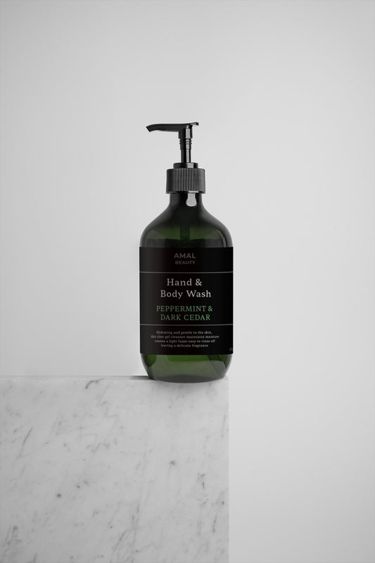 Hand & Body Wash, PEPPERMINT & DARK CEDAR
490ml